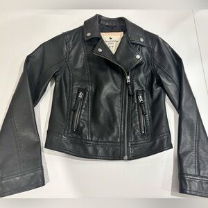 abercrombie kids Black Faux Leather Jacket